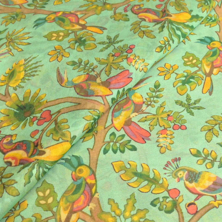 Silk Chanderi Digital Print Fabrics