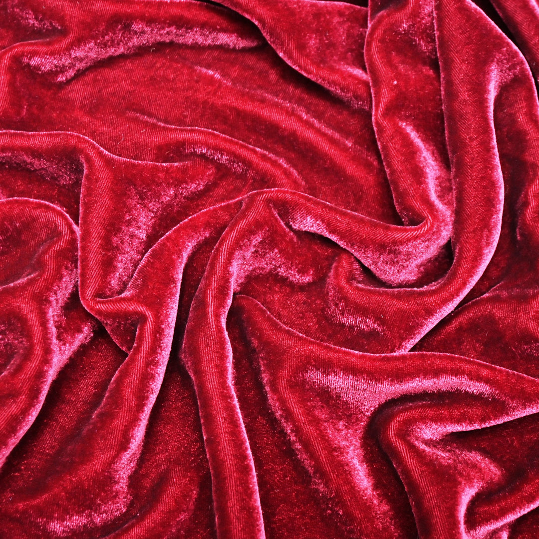 Shiraz Color Plain Pure Silk Velvet Fabrics