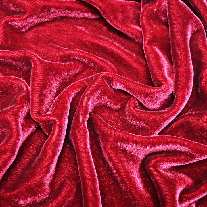 Shiraz Color Plain Pure Silk Velvet Fabrics