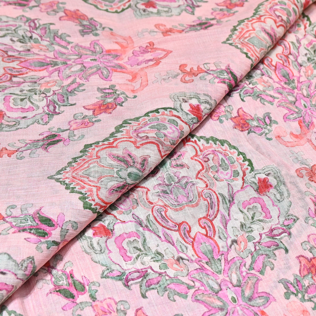 Multi Color Crush Muslin Digital Print Fabric – Soft Designer Muslin Print Fabric- COO145-7