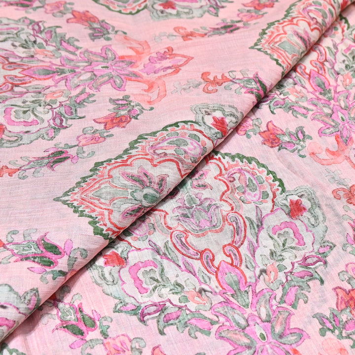 Multi Color Crush Muslin Digital Print Fabric – Soft Designer Muslin Print Fabric- COO145-7