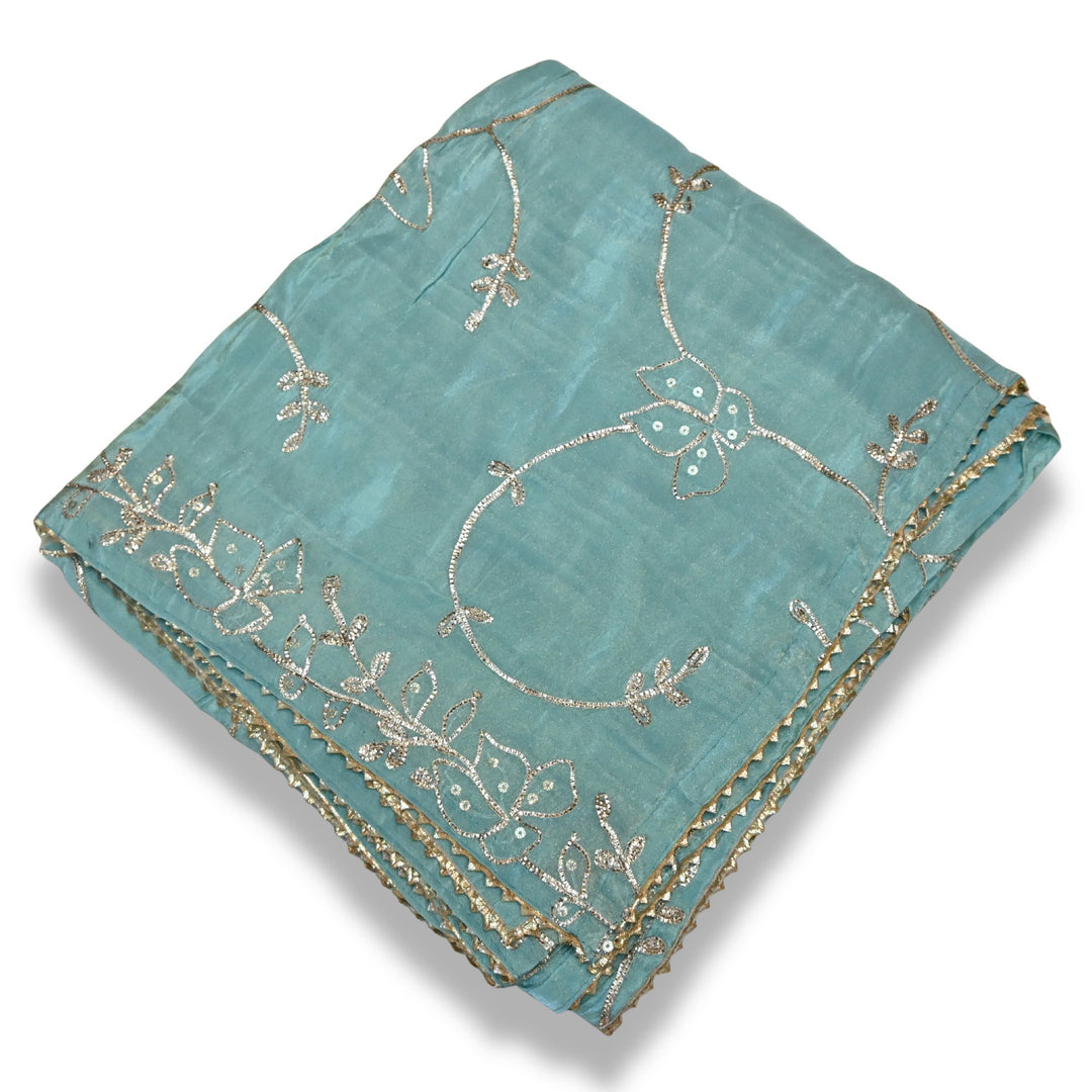 Beautiful Tissue Gota Sequins Embroidery Dupatta