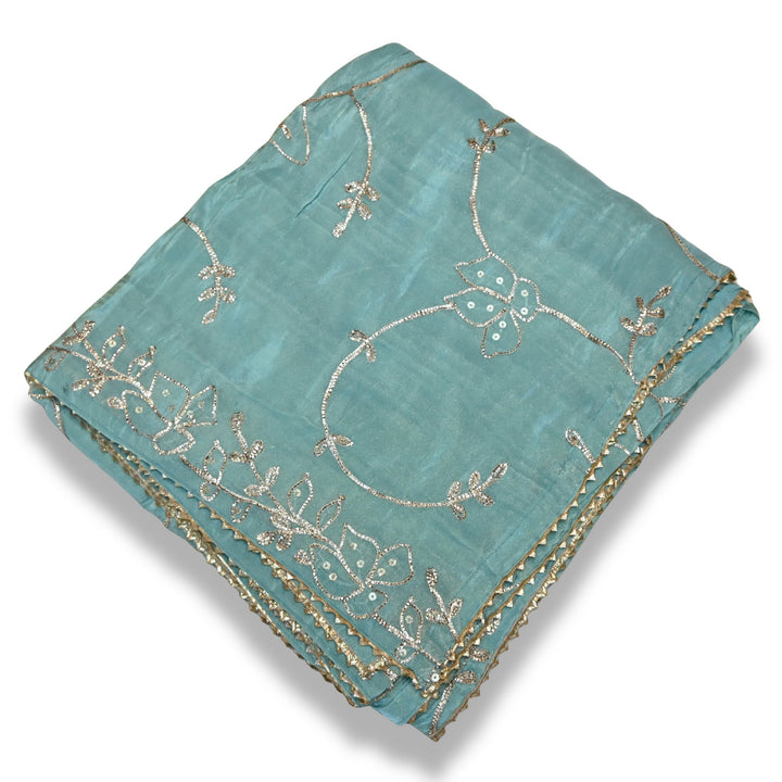 Beautiful Tissue Gota Sequins Embroidery Dupatta