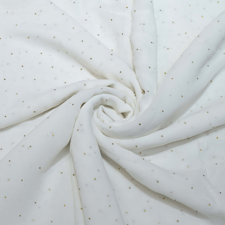 Viscose Georgette Tiny Fardi Mukaish Hand Work Fabrics