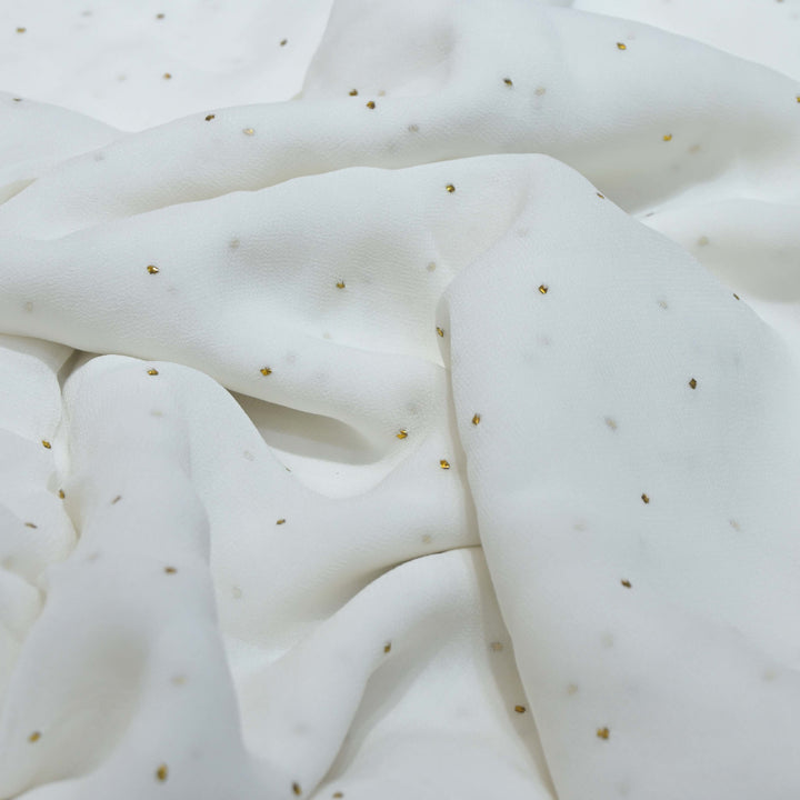 Viscose Georgette Tiny Fardi Mukaish Hand Work Fabrics