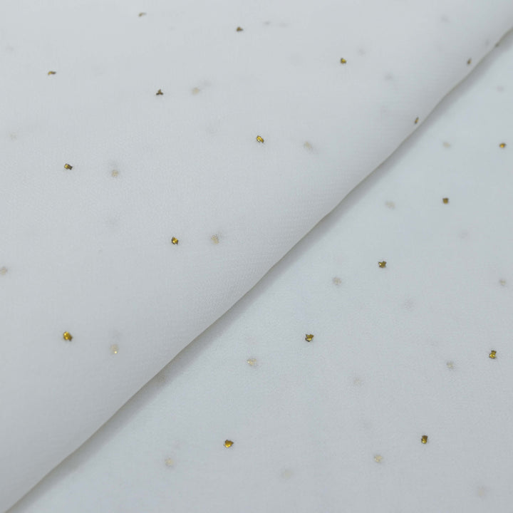 Viscose Georgette Tiny Fardi Mukaish Hand Work Fabrics