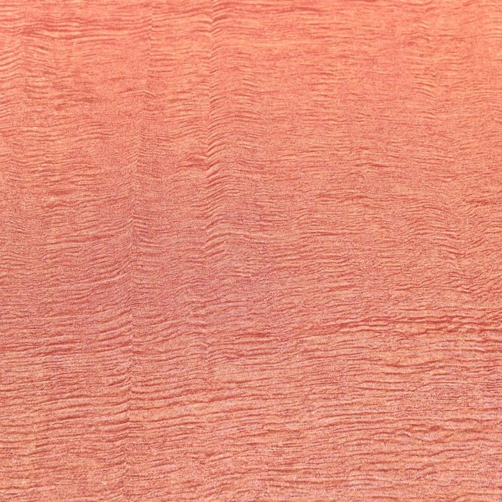 Brownish Pink Premium Designer Dyed Crush Tissue Fabric with Glossy Finish
