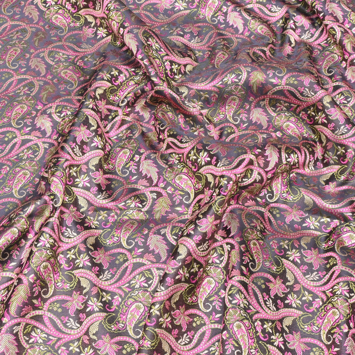 Satin Zari Tehra Brocade Fabrics