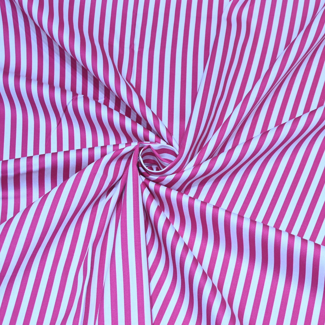 Glace Cotton With Beautiful Stripes Print Fabric – Lightweight Designer Cotton Fabric - LT0185-6