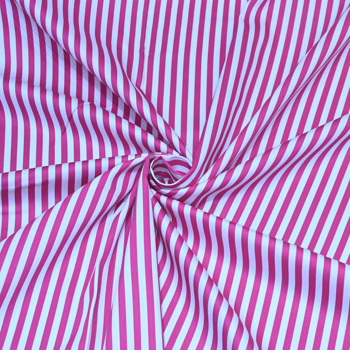Glace Cotton With Beautiful Stripes Print Fabric – Lightweight Designer Cotton Fabric - LT0185-6