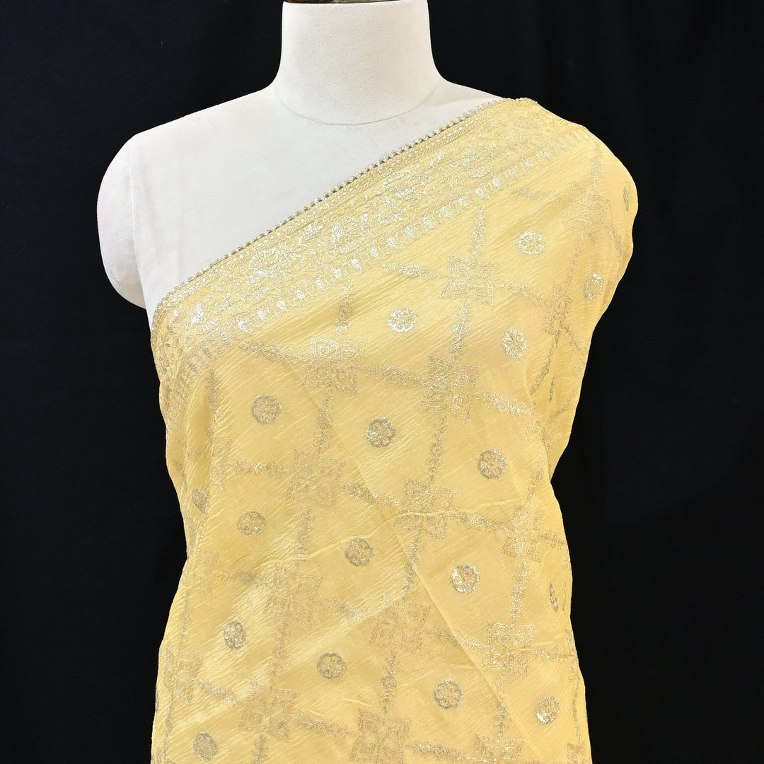 Fendi Tissue Zari Foil Embroidery Dupatta