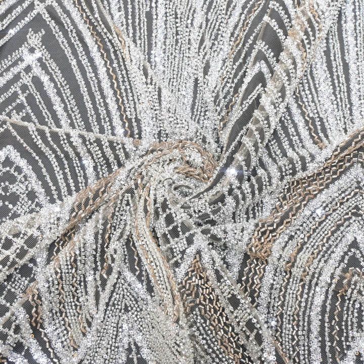 Beautiful Imported Net Cut Dana Sequins Embroidery Fabrics
