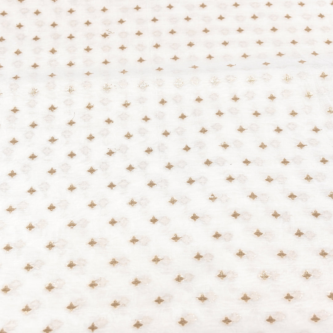 Banarasi Chanderi Gold Mat Zari Fabric – Premium Designer Ethnic Wear Fabric 000313-7
