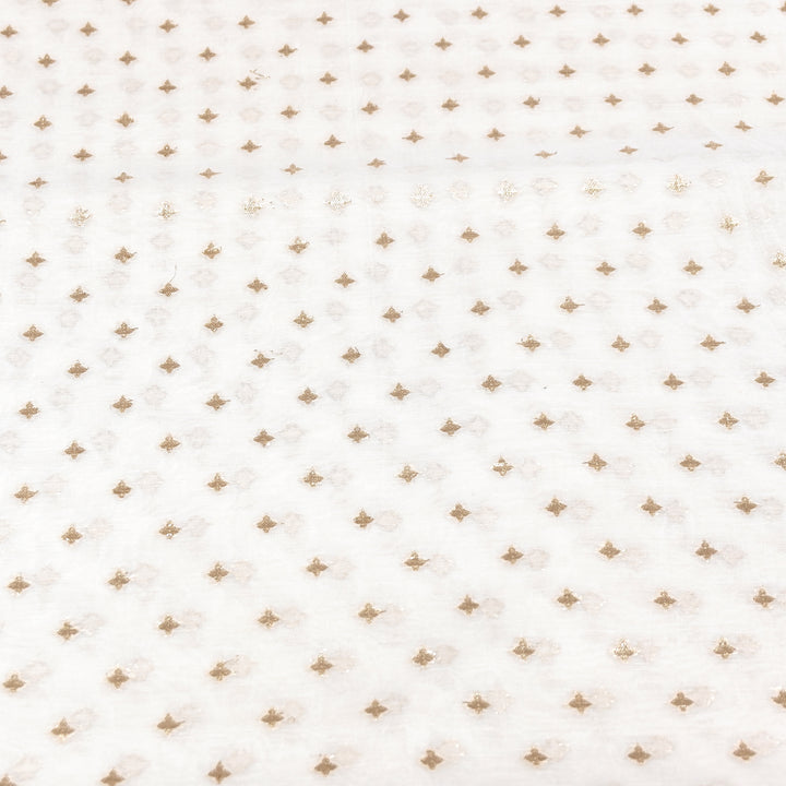 Banarasi Chanderi Gold Mat Zari Fabric – Premium Designer Ethnic Wear Fabric 000313-7