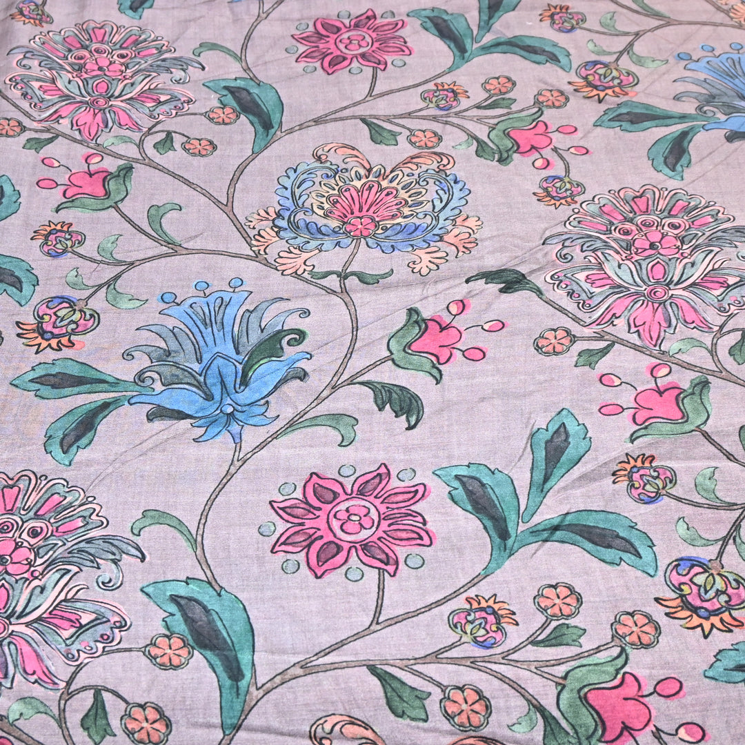Multicolor Muslin Digital Print Fabric-KTP44-08