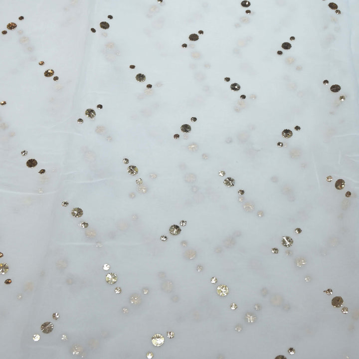 Viscose Georgette Awla Tikki Mukaish Hand Work Fabrics