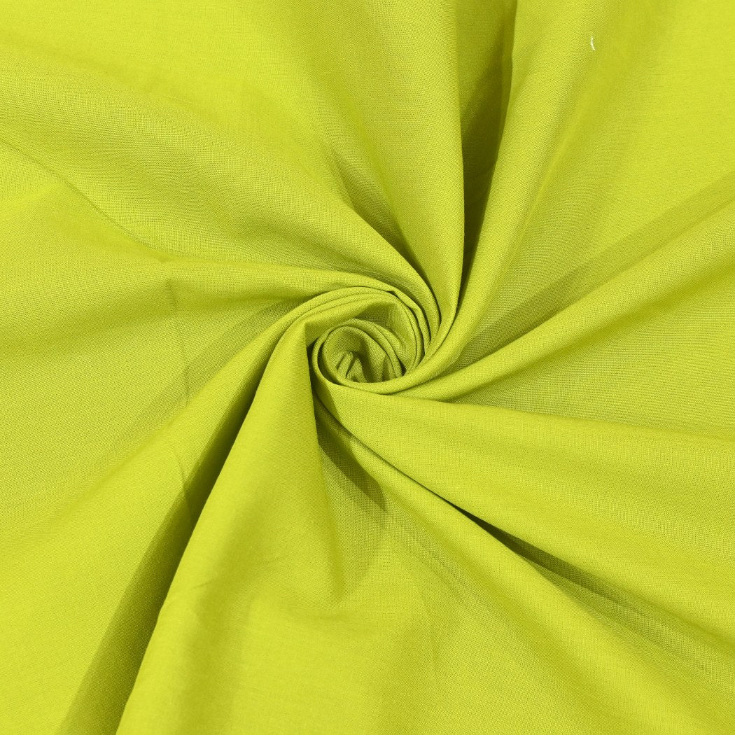 Lime Green Colour Arvind Cambric Cotton Fabrics