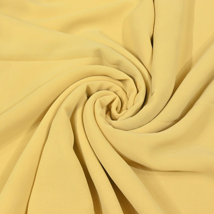 Saffron Yellow Colour Poly Georgette Fabrics