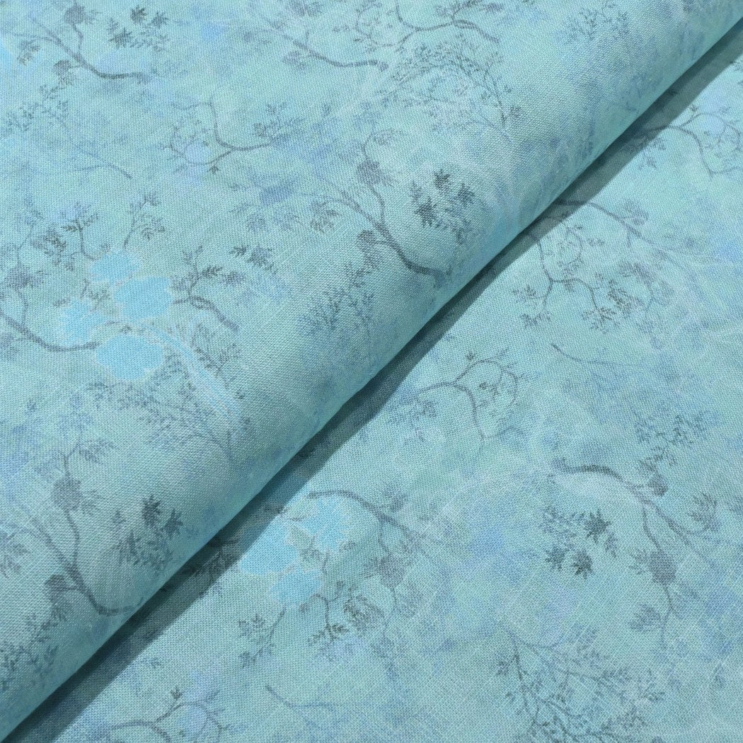 Carolina Blue Linen, Digital Print Fabrics