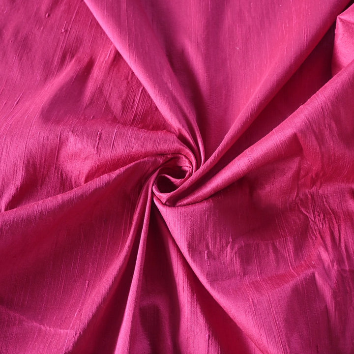 Deep Cerise Colour 100gm Pure Raw Silk Fabrics