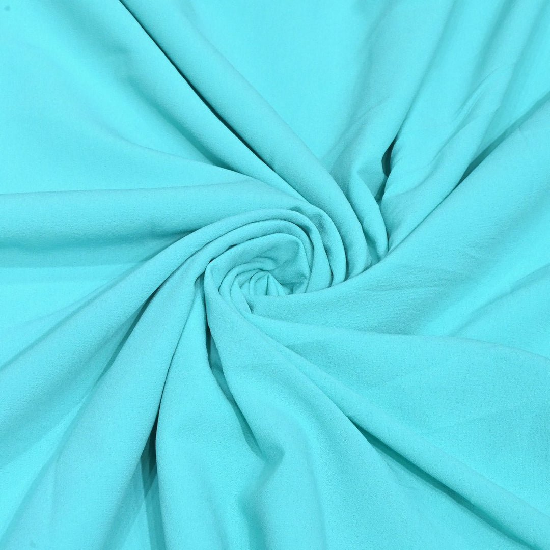 Turquoise Blue Color Double Georgette Fabrics