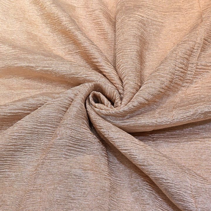 Pinkish Grey Premium Designer Dyed Crush Tissue Fabric with Glossy Finish