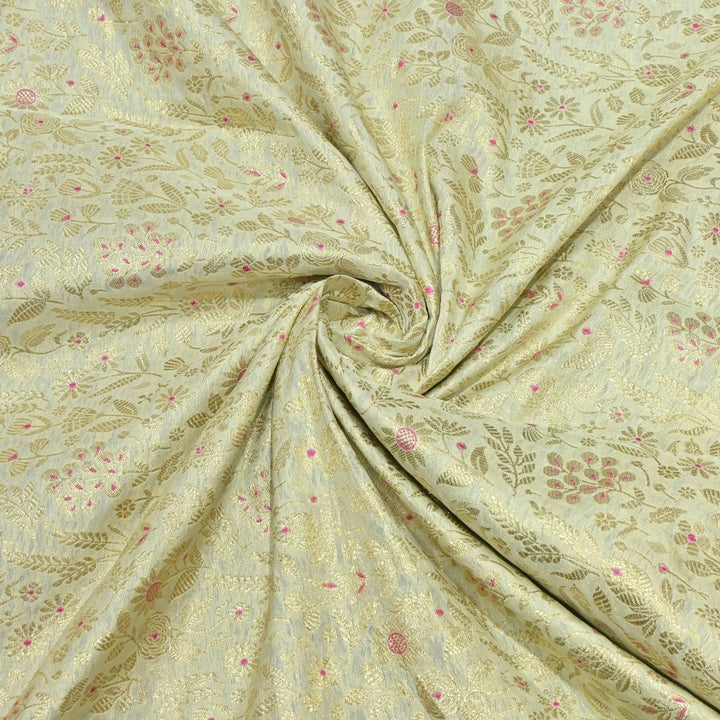 Silk Alfi Antique Zari Brocade Fabrics