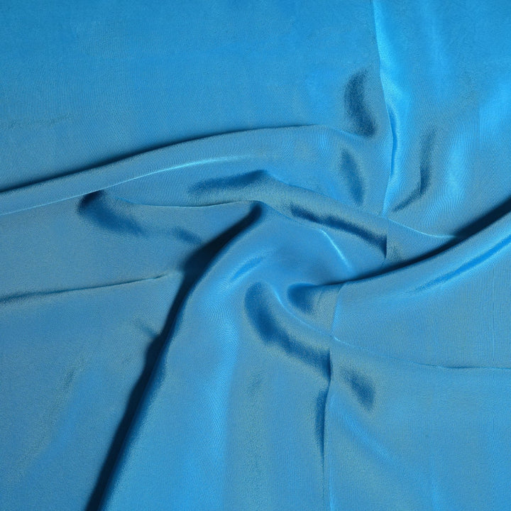 Chlorine Blue Colour Ice Crape Fabrics