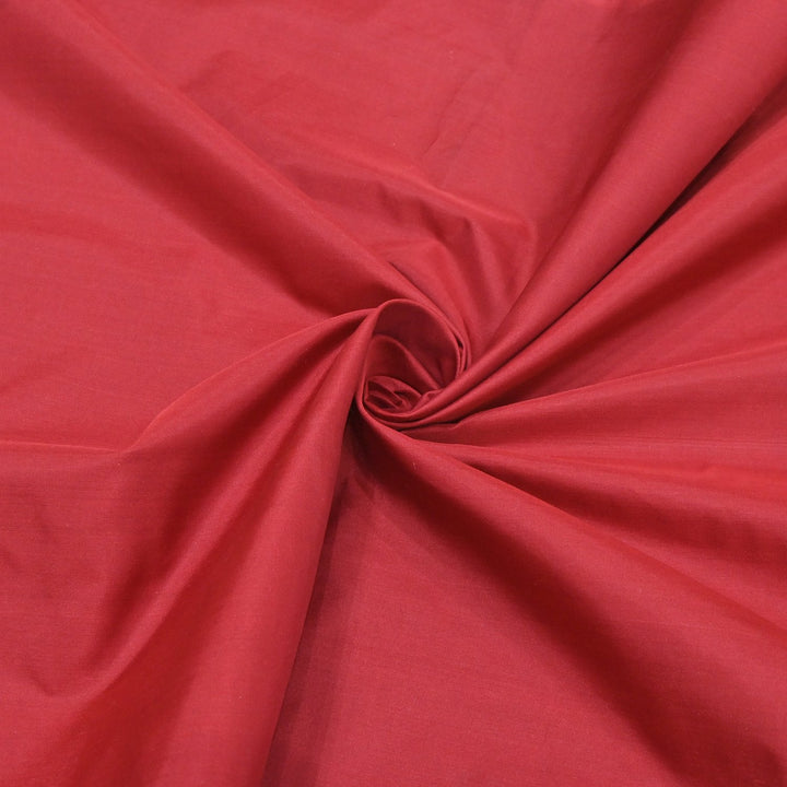 Dull Red Colour Pure Silk Fabrics