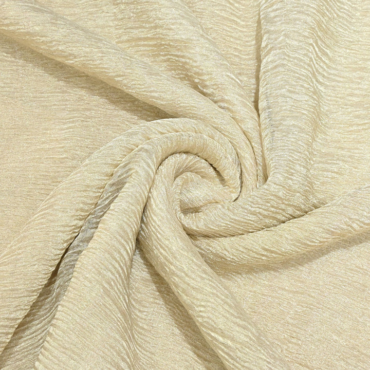 Beige Color Pure Crush Tissue Fabrics