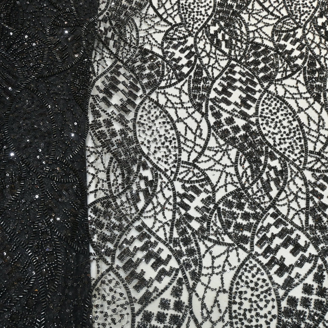 Imported Net Cutdana With Sequins Handwork Embroidery Fabrics