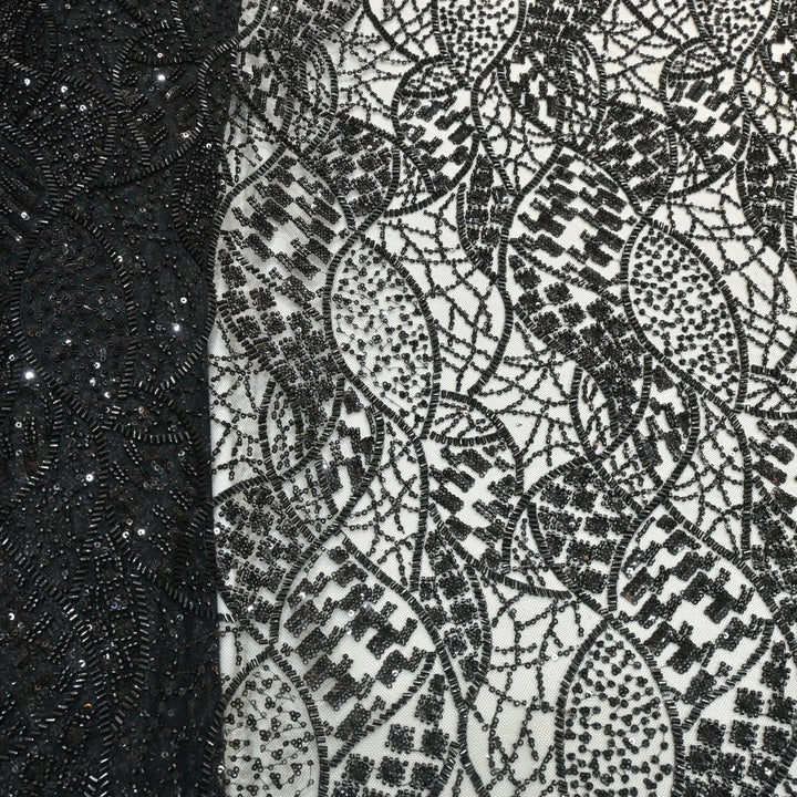 Imported Net Cutdana With Sequins Handwork Embroidery Fabrics