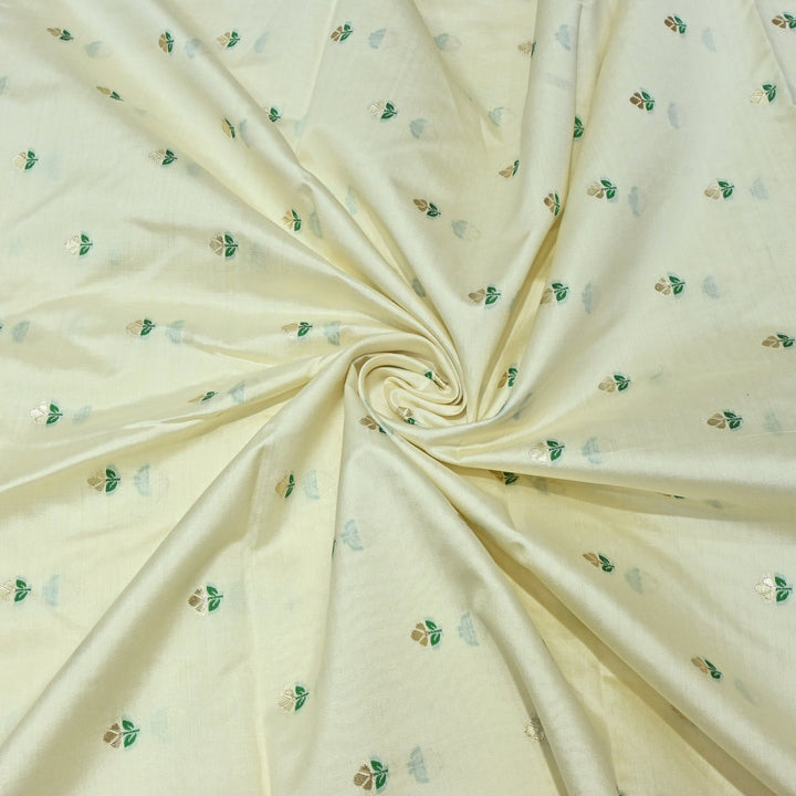 Chiniya Silk Dyeable Meena Buti Fabric