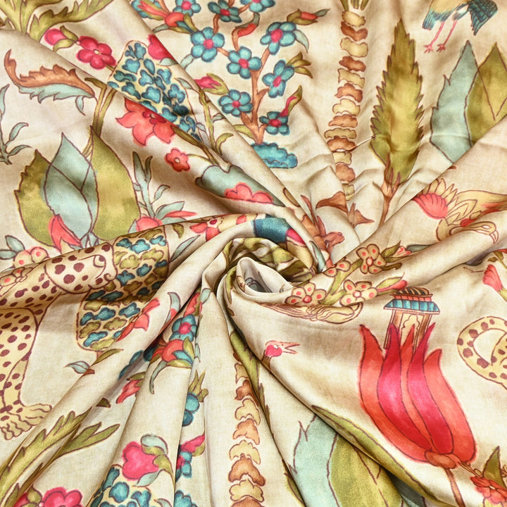Bemberg Satin Digital Print Fabric– Soft Luxury Designer Satin Fabric 001333-25