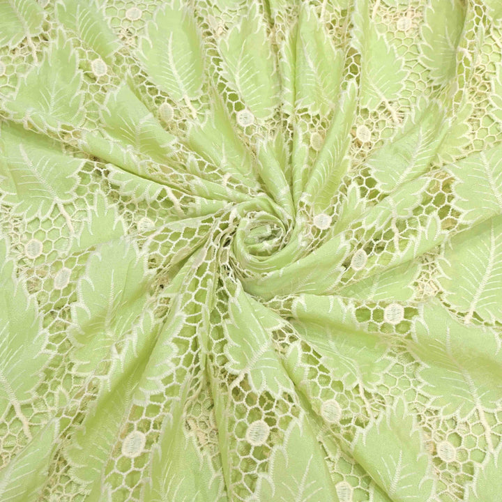 Cut Work Embroidered Fabric on Imported Crepe
