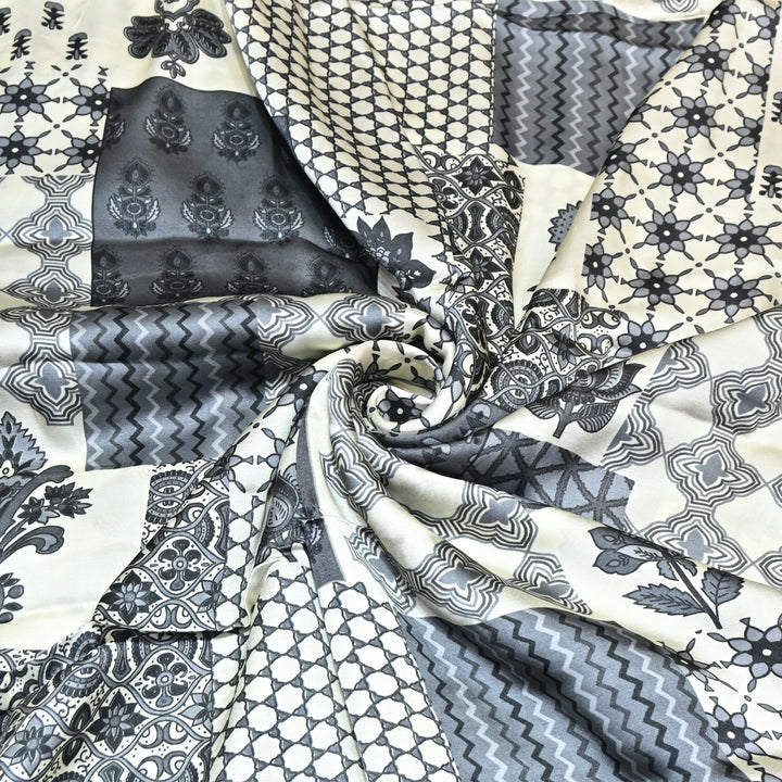 Bemberg Satin Digital Print Fabric– Soft Luxury Designer Satin Fabric 001333-23