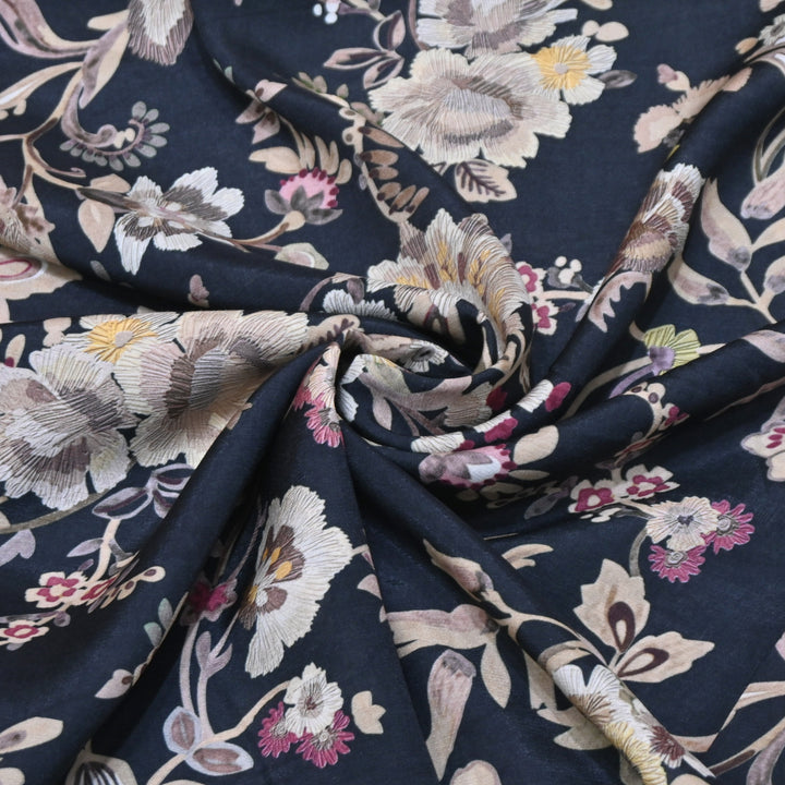 Multicolor Muslin Digital Print Fabric-000844-21