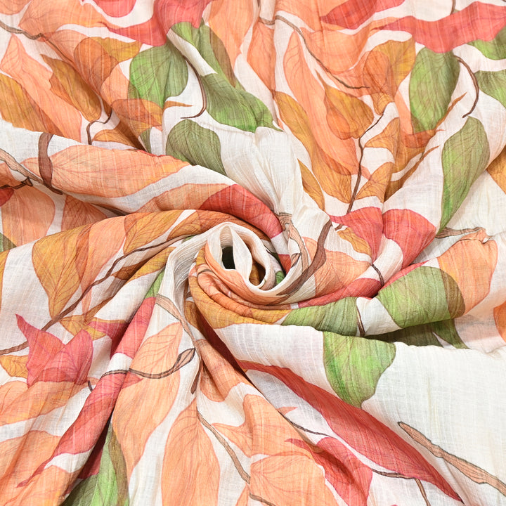 Multi Color Crush Muslin Digital Print Fabric – Soft Designer Muslin Print Fabric- COO145-1