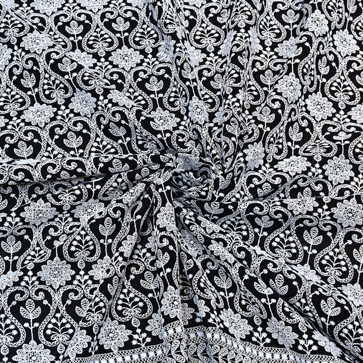 Cotton Chicken thread Embroidery Fabric – Soft Elegant Summer Designer Fabric- H20067-1