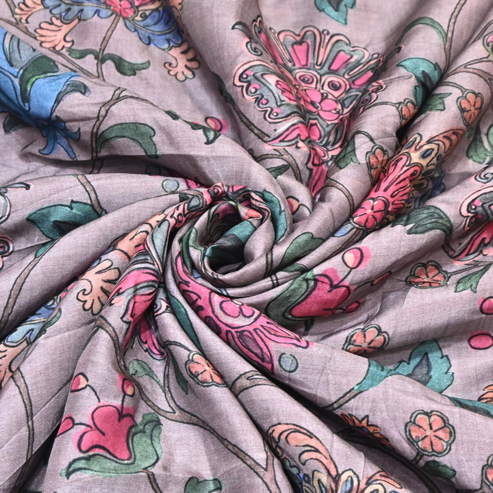 Multicolor Muslin Digital Print Fabric-KTP44-08
