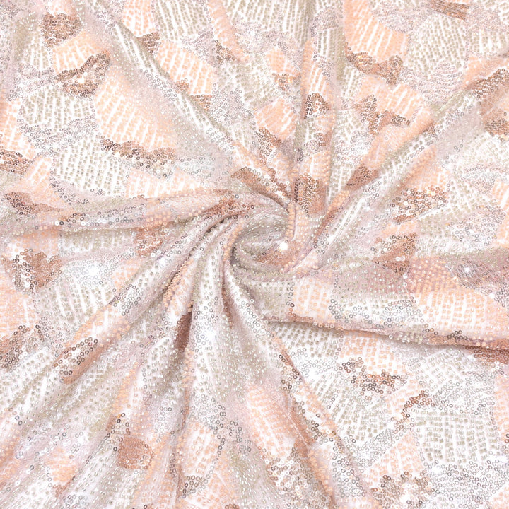 Beautiful Imported Net Cut Dana & Sequins Embroidery Fabric