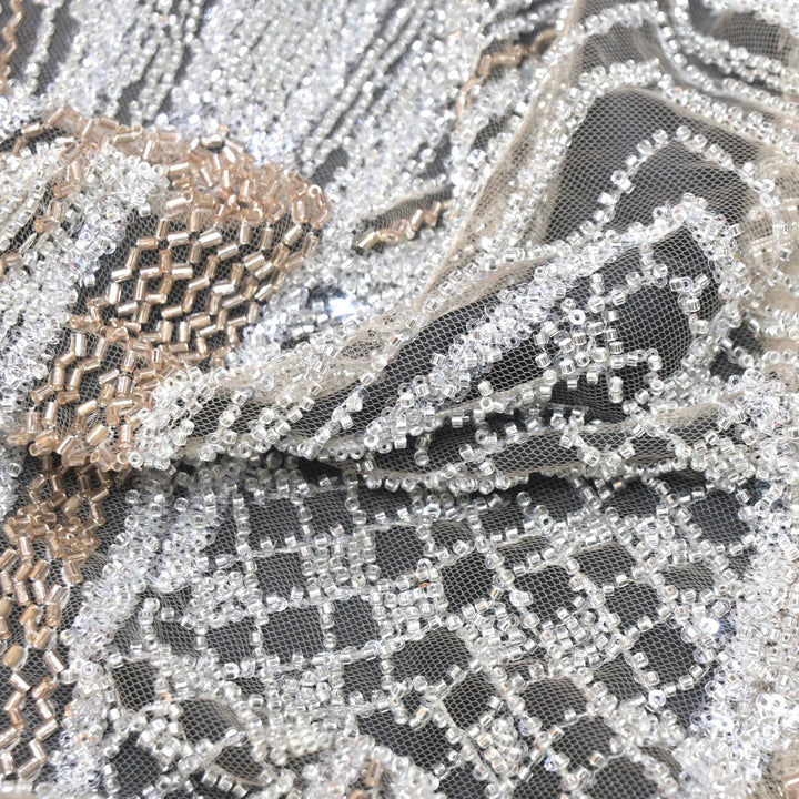 Beautiful Imported Net Cut Dana Sequins Embroidery Fabrics