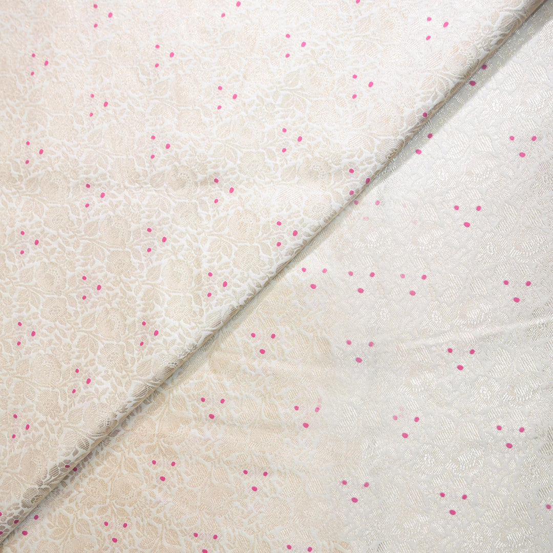 Ivory Silk Meena Zari Brocade | B-22-191