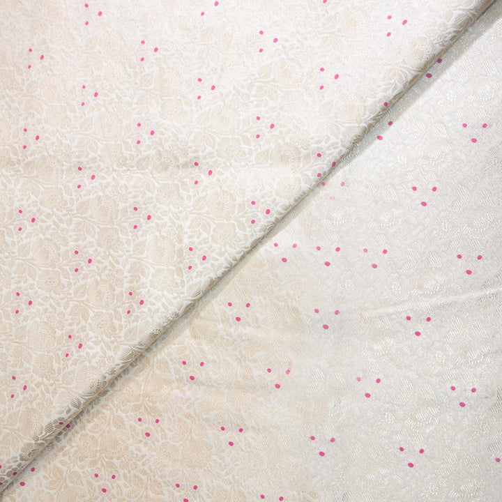 Ivory Silk Meena Zari Brocade | B-22-191