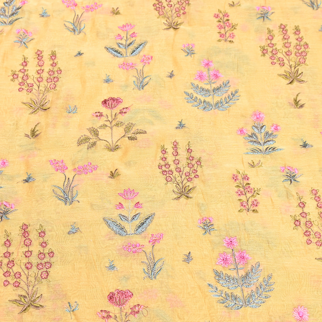 MAL CHANDERI THREAD EMBROIDERY FABRIC-SW2803- 01