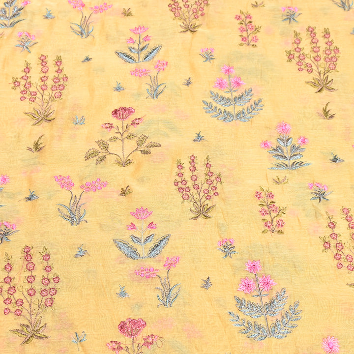 MAL CHANDERI THREAD EMBROIDERY FABRIC-SW2803- 01