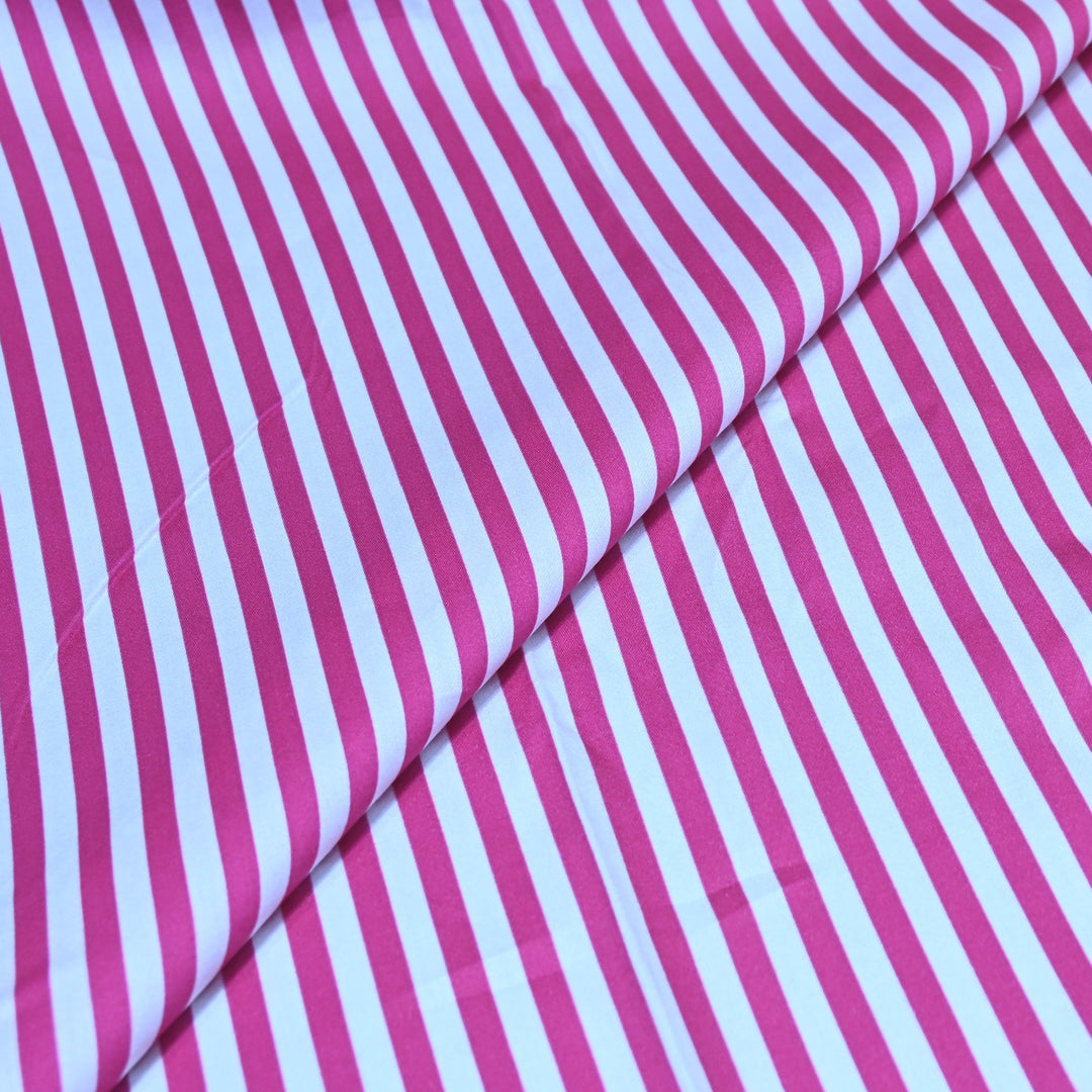 Glace Cotton With Beautiful Stripes Print Fabric – Lightweight Designer Cotton Fabric - LT0185-6