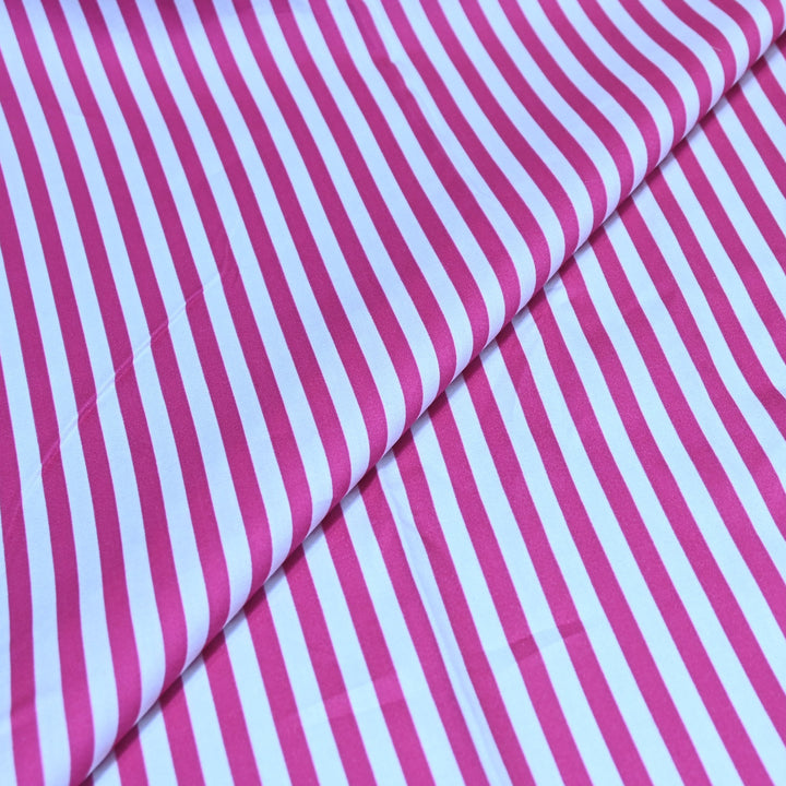 Glace Cotton With Beautiful Stripes Print Fabric – Lightweight Designer Cotton Fabric - LT0185-6