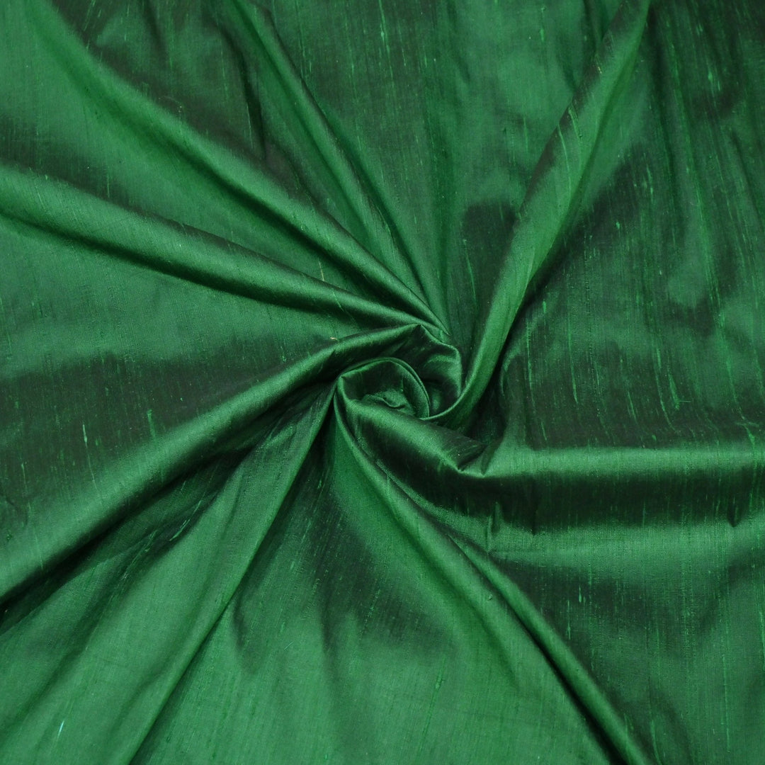 Green Colour 100gm Pure Raw Silk Fabrics