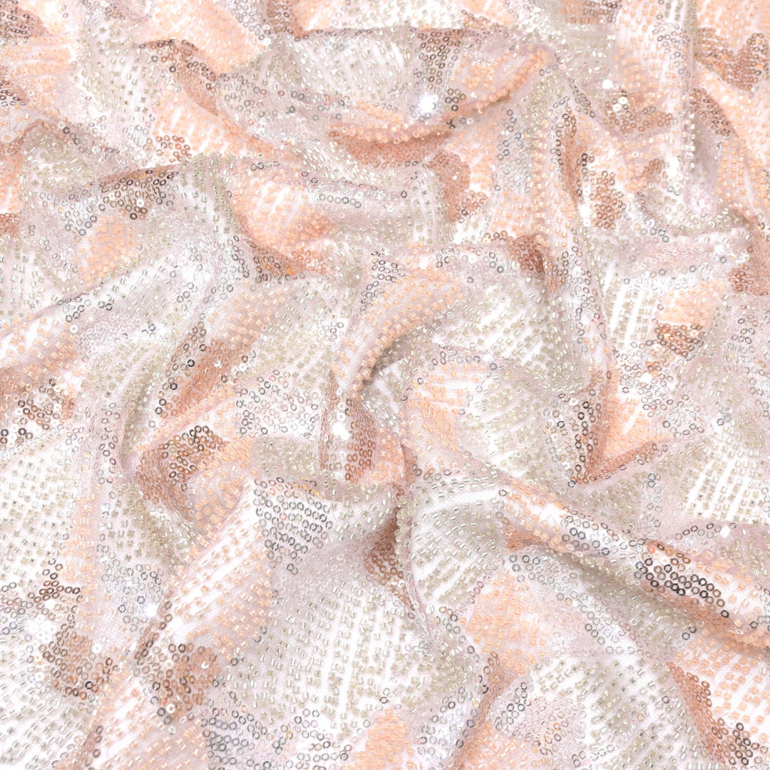 Beautiful Imported Net Cut Dana & Sequins Embroidery Fabric
